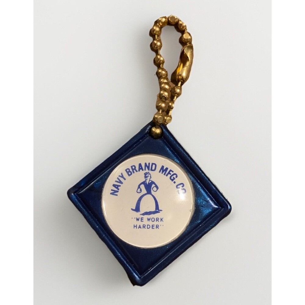 Vintage Advertising Tape Measure Keychain - Navy Brand MFG. Co.